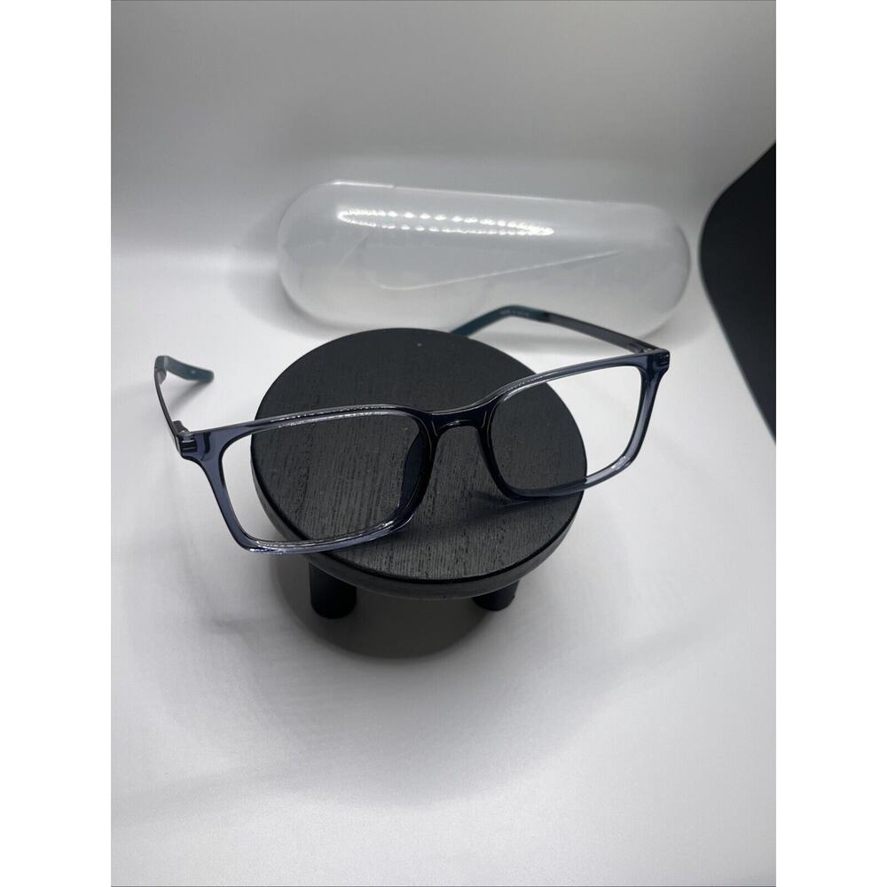 NIKE 7282 412 CLEAR BLUE AUTHENTIC FRAMES EYEGLASSES 52-17 EUC GLASSES WITH CASE